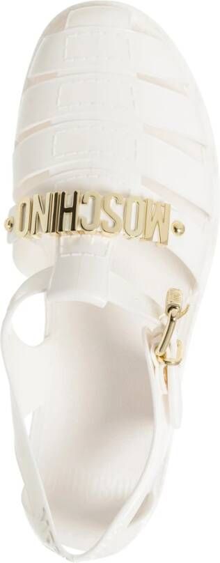 Moschino Verstelbare Jelly Sandalen Effen Patroon White Dames