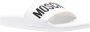 Moschino Witte Ergonomische Zwembadsandalen met Logo Detail White Heren - Thumbnail 2