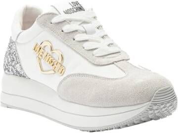 Moschino Witte Sneakers Stijlvolle Casual Look Multicolor Dames