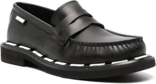 Moschino Zwarte Elegante Gesloten Loafers Black Dames