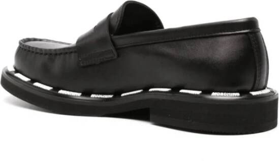 Moschino Zwarte Elegante Gesloten Loafers Black Dames