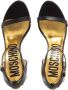 Moschino Zwarte en Gouden Leren Hoge Hak Sandalen Black Dames - Thumbnail 6