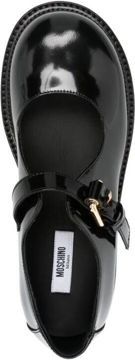 Moschino Zwarte gespsluiting schoenen Black Dames