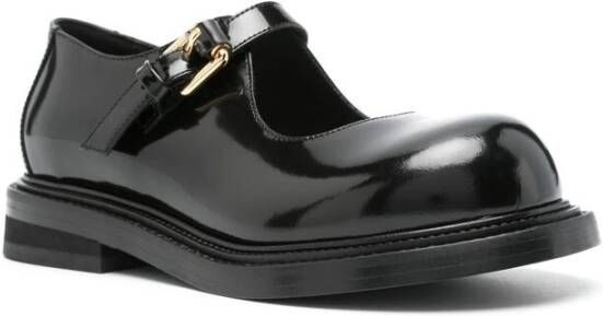 Moschino Zwarte gespsluiting schoenen Black Dames