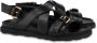 Moschino Zwarte Leren Gesp Detail Sandalen Black Heren - Thumbnail 2