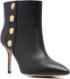 Moschino Zwarte Logo-gegraveerde Stiletto Laarzen Black Dames - Thumbnail 2