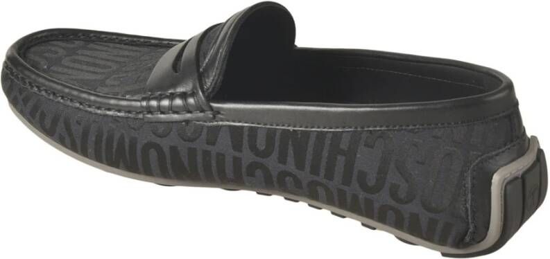 Moschino Zwarte platte schoenen stijlvol ontwerp Black Heren