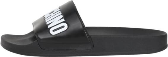 Moschino Zwarte Pool Slides met Ergonomische Zool Black Heren