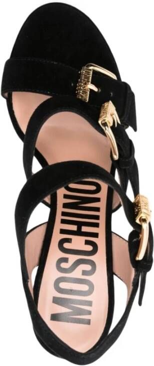 Moschino Zwarte Slingback Sandalen Black Dames