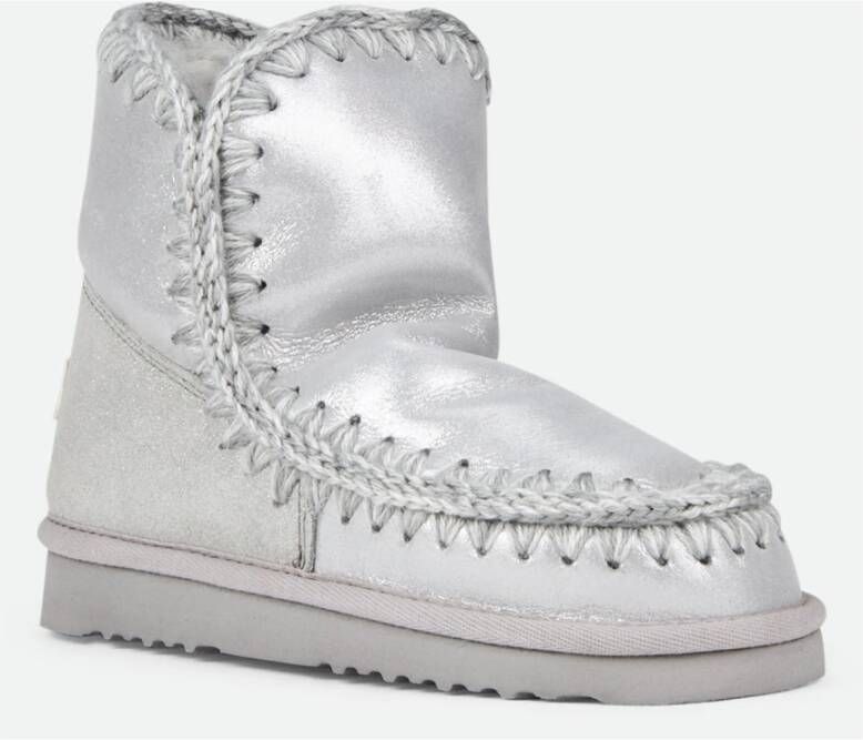 Mou 18 Bounce Microglitter Zilveren Boots Gray Dames