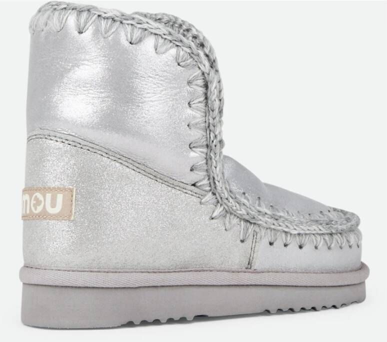 Mou 18 Bounce Microglitter Zilver Laarzen Gray Dames