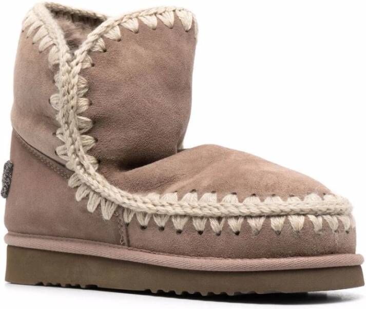 Mou Beige Enkellaarsjes voor Dames Stap in Stijl Beige Dames