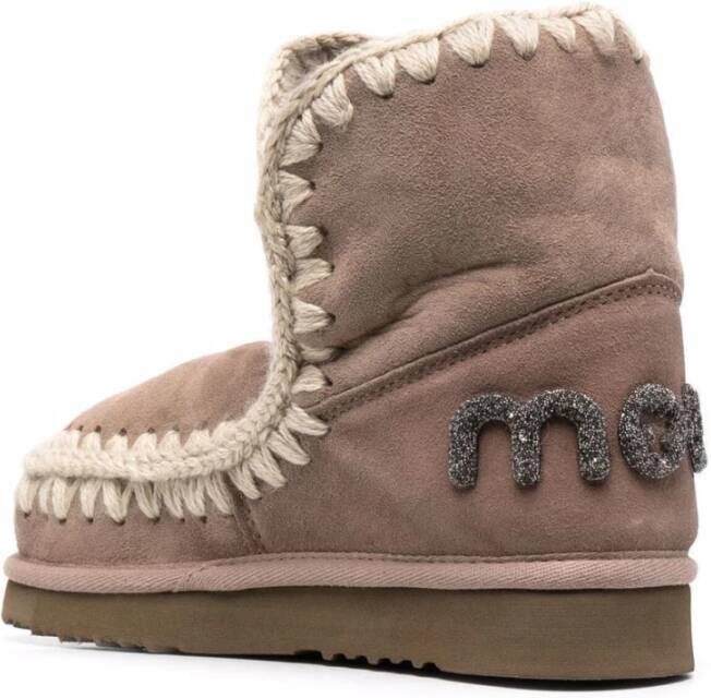 Mou Beige Enkellaarsjes voor Dames Stap in Stijl Beige Dames