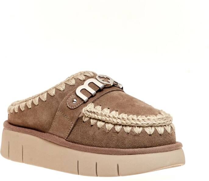 Mou Beige Enkellaarzen voor Dames Aw23 Beige Dames