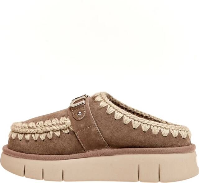 Mou Beige Enkellaarzen voor Dames Aw23 Beige Dames