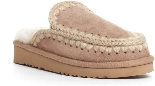 Mou Beige Suède Eskimo Ciabatta Laarzen Beige Dames