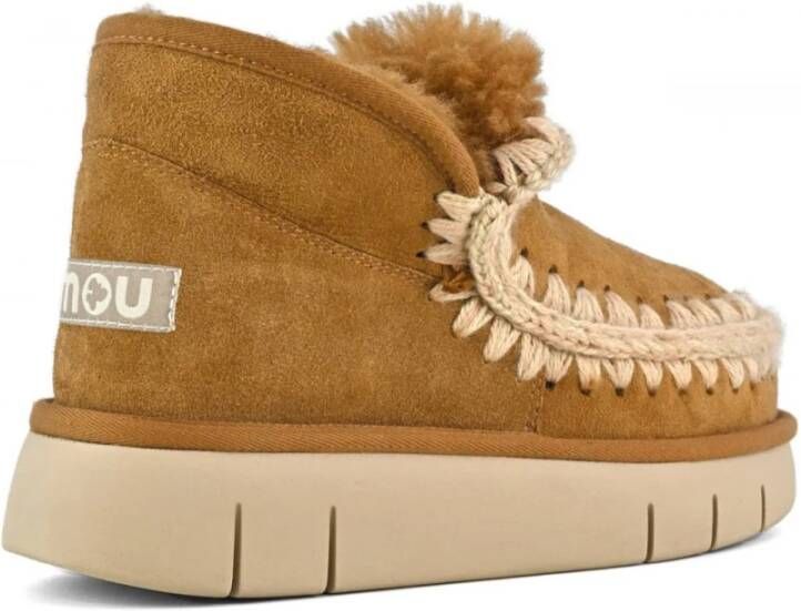 Mou Bruin Leren Eskimo Bounce Laars Brown Dames