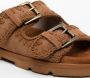 Mou Bruine Leren Sandalen met Verstelbare Banden Brown Dames - Thumbnail 12