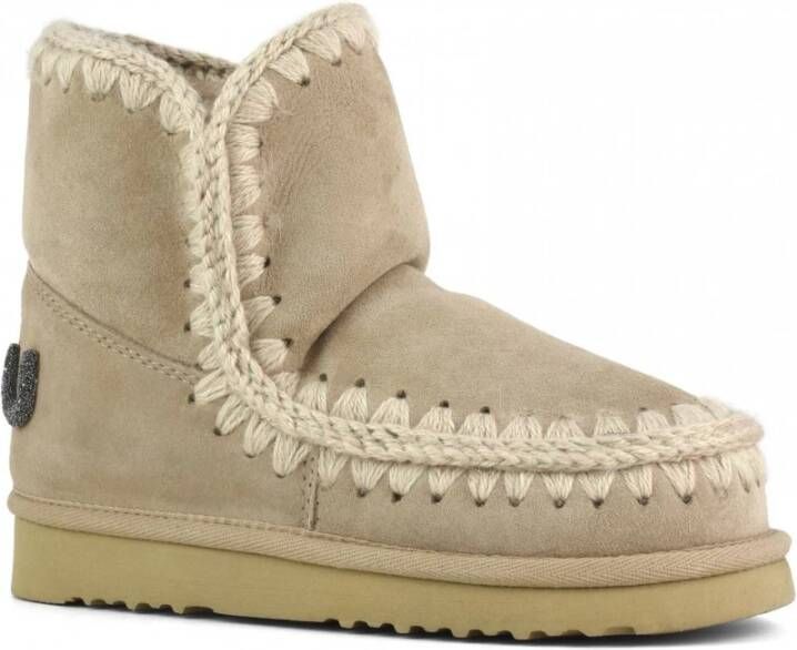 Mou Bruine Sheepskin Eskimo Laarzen met Glitter Brown Dames