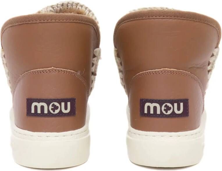 Mou Cognac Leren Sneakers Brown Dames