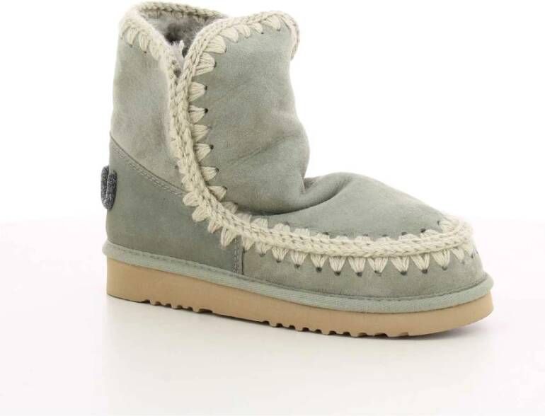 Mou Dames Khaki Eskimo Glitt Logo Schoenen Green Dames