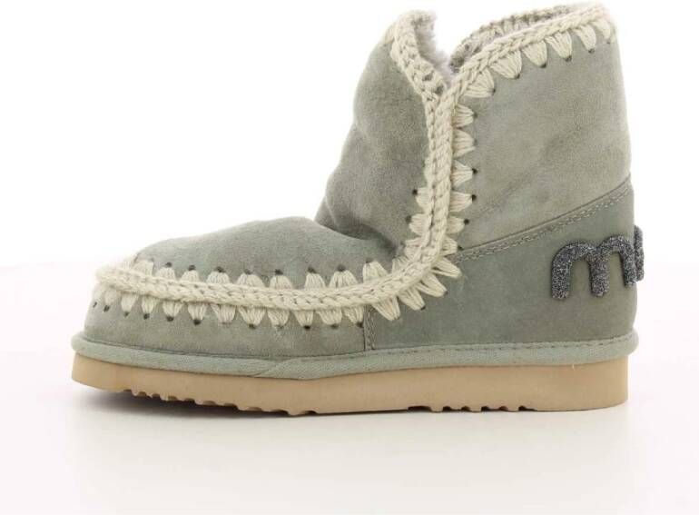 Mou Dames Khaki Eskimo Glitt Logo Schoenen Green Dames