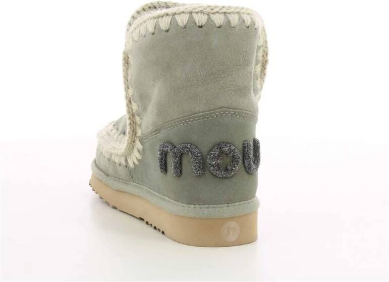 Mou Dames Khaki Eskimo Glitt Logo Schoenen Green Dames