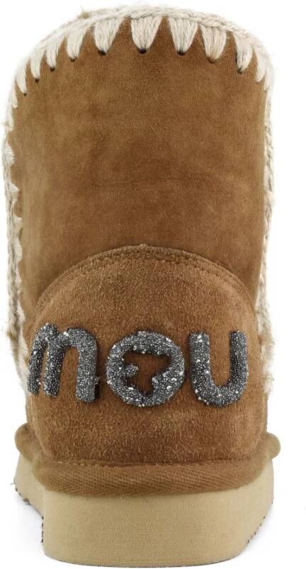 Mou Eskimo 18 Glitter Logo Boots Cognac Bruin Dames