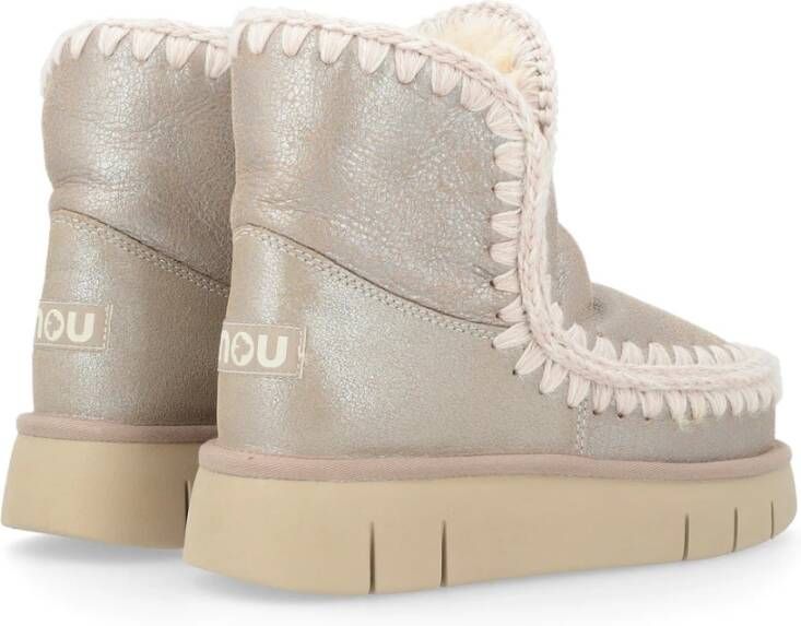 Mou Eskimo Bounce Leren Laars Steen Metallic Brown Dames