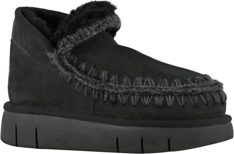 Mou Eskimo Bounce Suède Enkellaars Black Dames