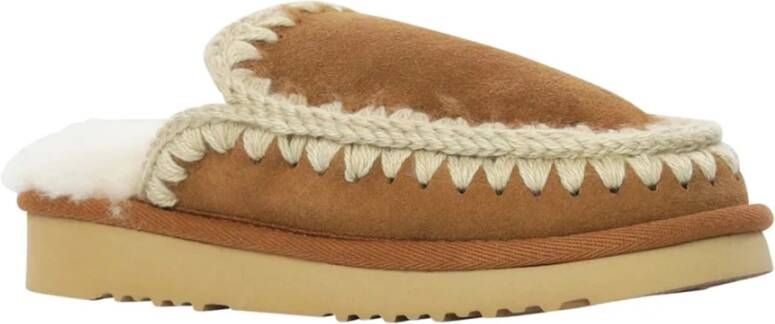 Mou Eskimo Cognac Suède Sabot Schoen Brown Dames