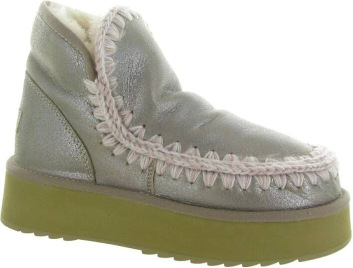 Mou Eskimo Platform Boot Bounce Sneaker Gray Dames