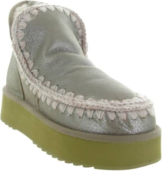 Mou Eskimo Platform Boot Bounce Sneaker Gray Dames