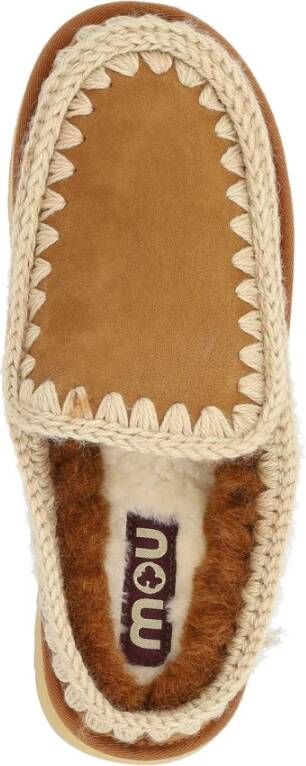 Mou Eskimo Platform Klomp in Cognac Brown Dames