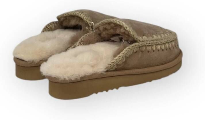 Mou Eskimo Stitching Clog Laarzen Brown Dames