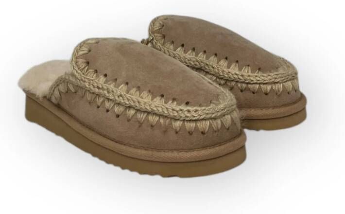 Mou Eskimo Stitching Clog Laarzen Brown Dames