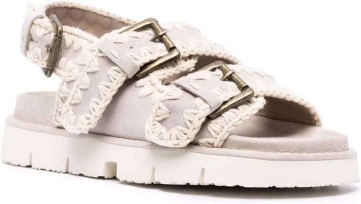 Mou Flat Sandals Beige Dames