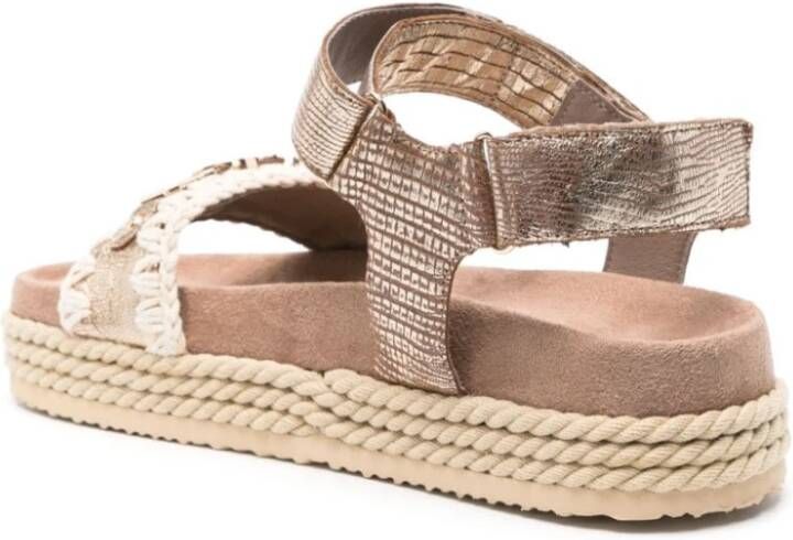 Mou Flat Sandals Beige Dames