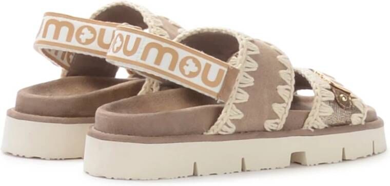 Mou Flat Sandals Geel Dames