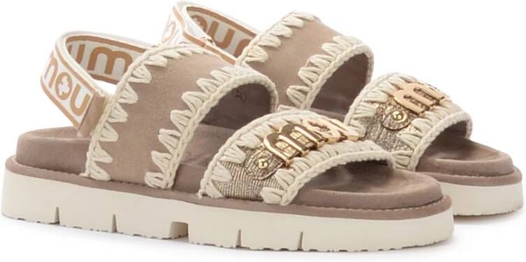 Mou Flat Sandals Geel Dames