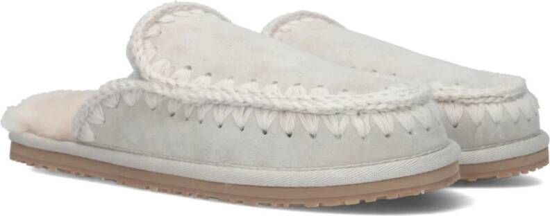 Mou Gezellige Eskimo Stitch Pantoffels Brown Dames