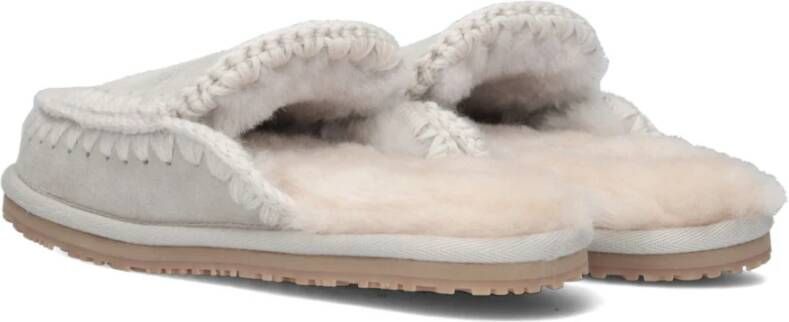 Mou Gezellige Eskimo Stitch Pantoffels Brown Dames