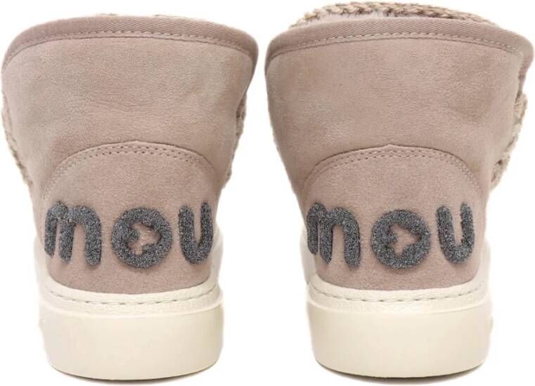 Mou Glitter logo camel sneakers Beige Dames