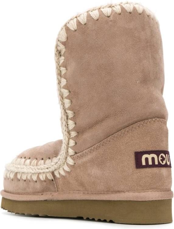 Mou Elegante Beige Enkellaarzen Beige Dames