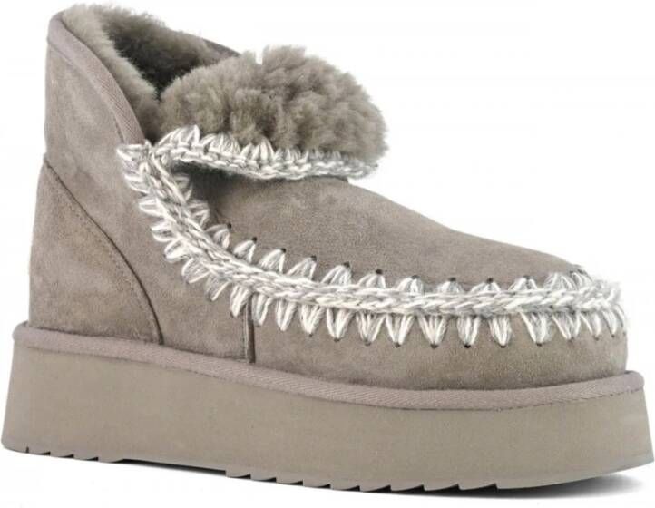 Mou Grijze Eskimo Platform Laars Gray Dames