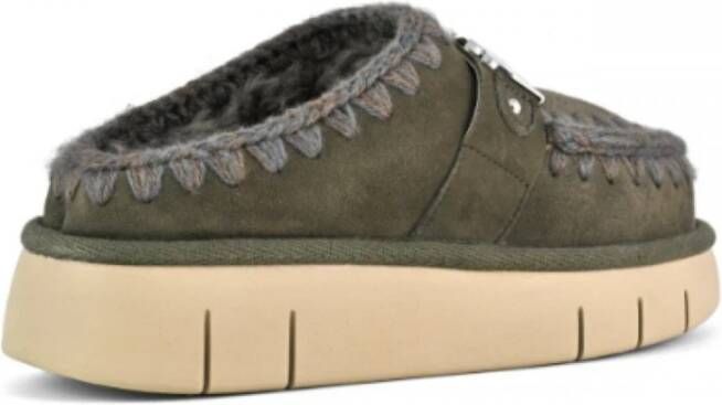 Mou Groene Suède Instap Sneakers Green Dames