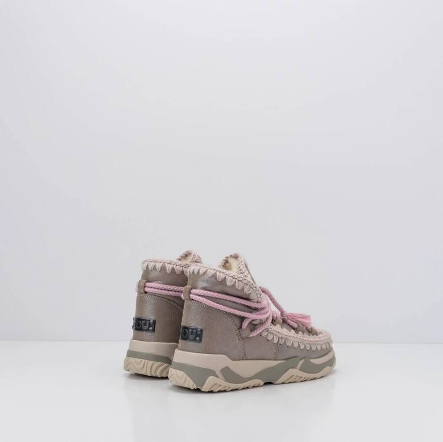 Mou Lace Trainer in Taupe Beige Dames