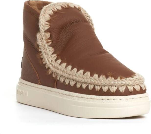 Mou Leren Sneakers Eskimo Stijl Brown Dames