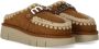 MOU Instappers Dames Bounce Clog Maat: 39 Materiaal: Suède Kleur: Cognac - Thumbnail 8