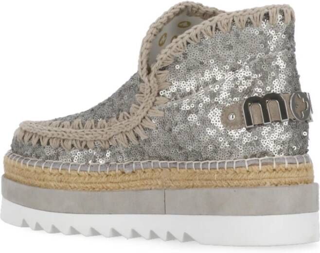 Mou Paillet Grijze Sneakers voor Vrouwen Gray Dames